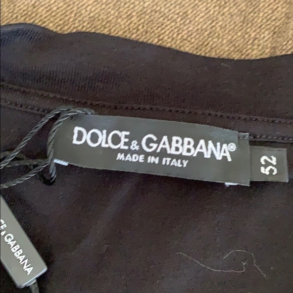 Dolce $ Gabbana black T-Shirt. Sz 52 NEVER WORN - Picture 4 of 5
